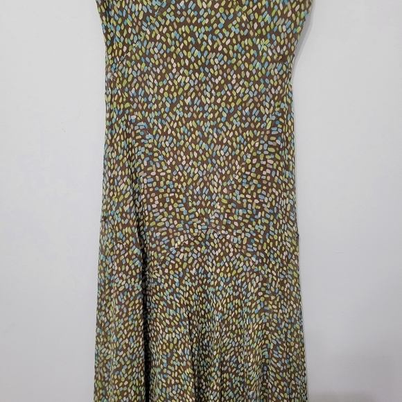Talbots Vintage Pure Silk Midi/Maxi Dress Size 8 Fairycore Flowy Lightweight Y2K - Picture 4 of 13